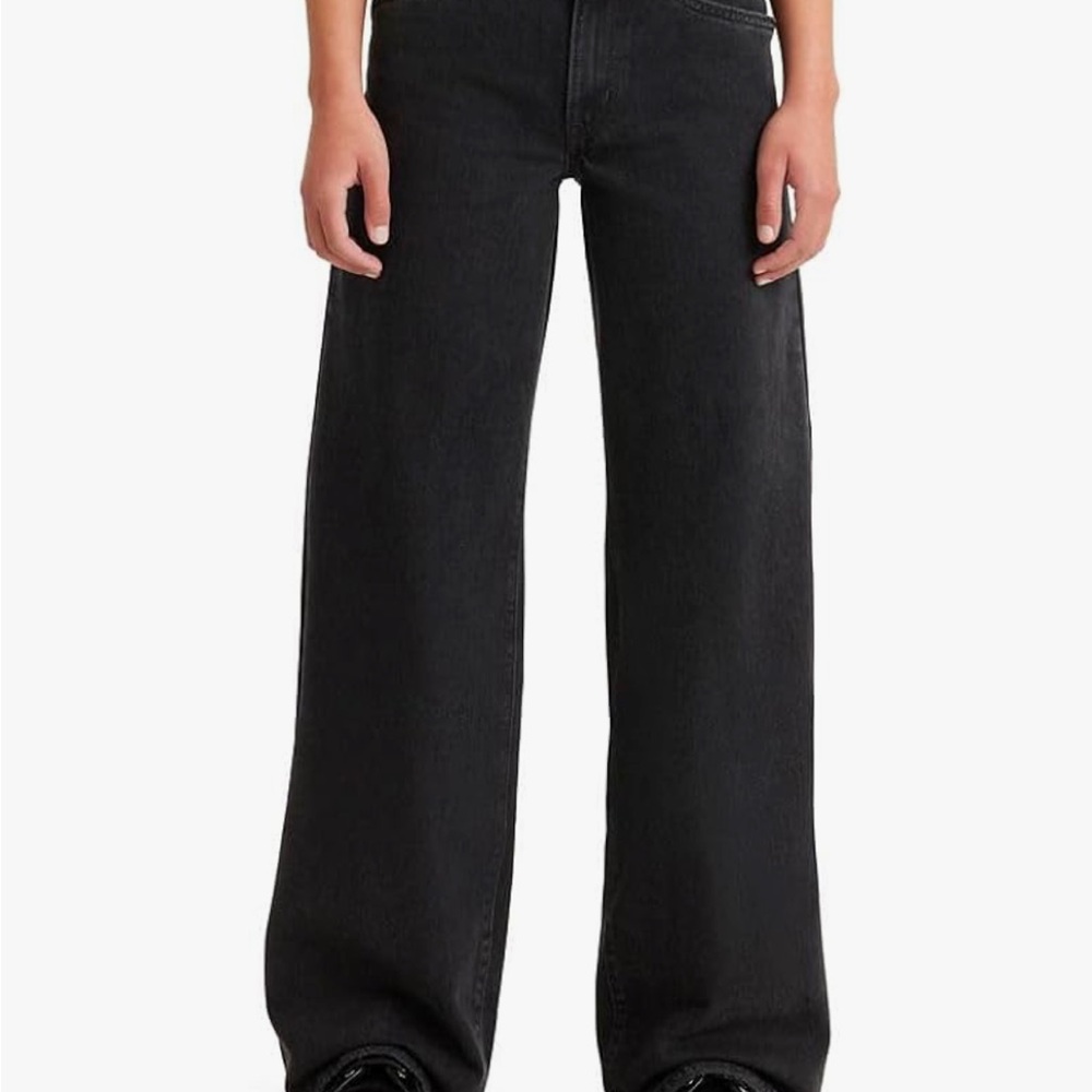 Women's Black Wide-Leg Jeans
